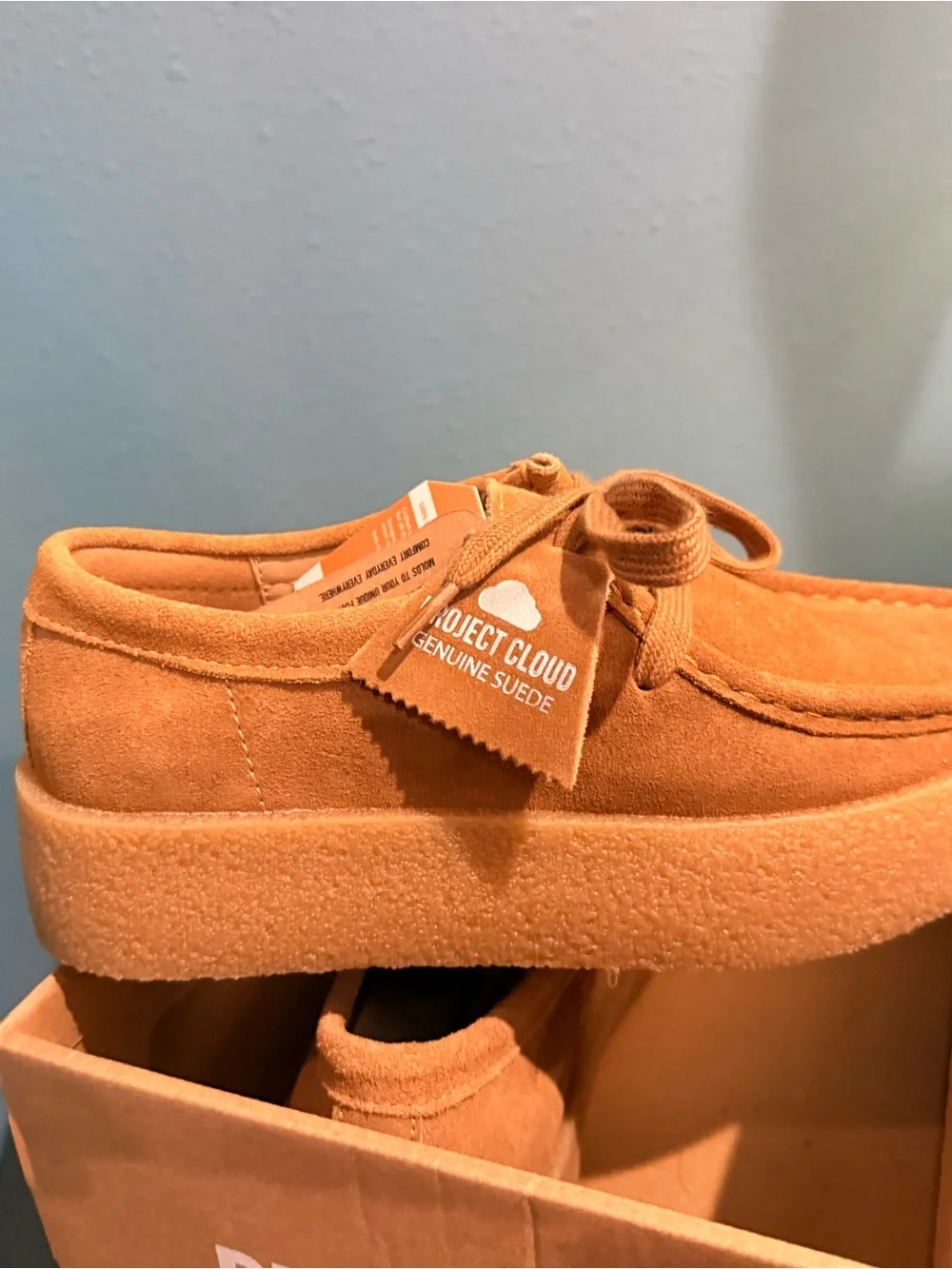 Women’s Project Cloud Anti-Slip Suede Moccasin Loafers in Tan